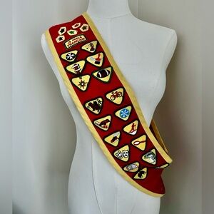 Vintage Boy Scout Red Sash Canadian 1970s